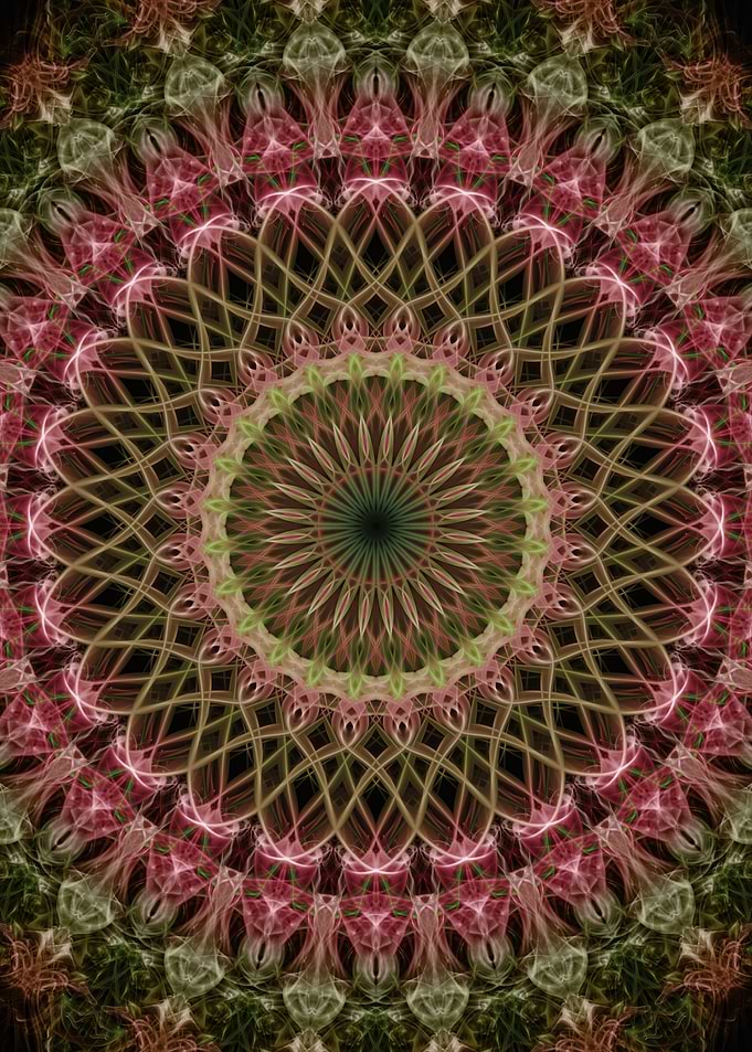 Red and brown mandala