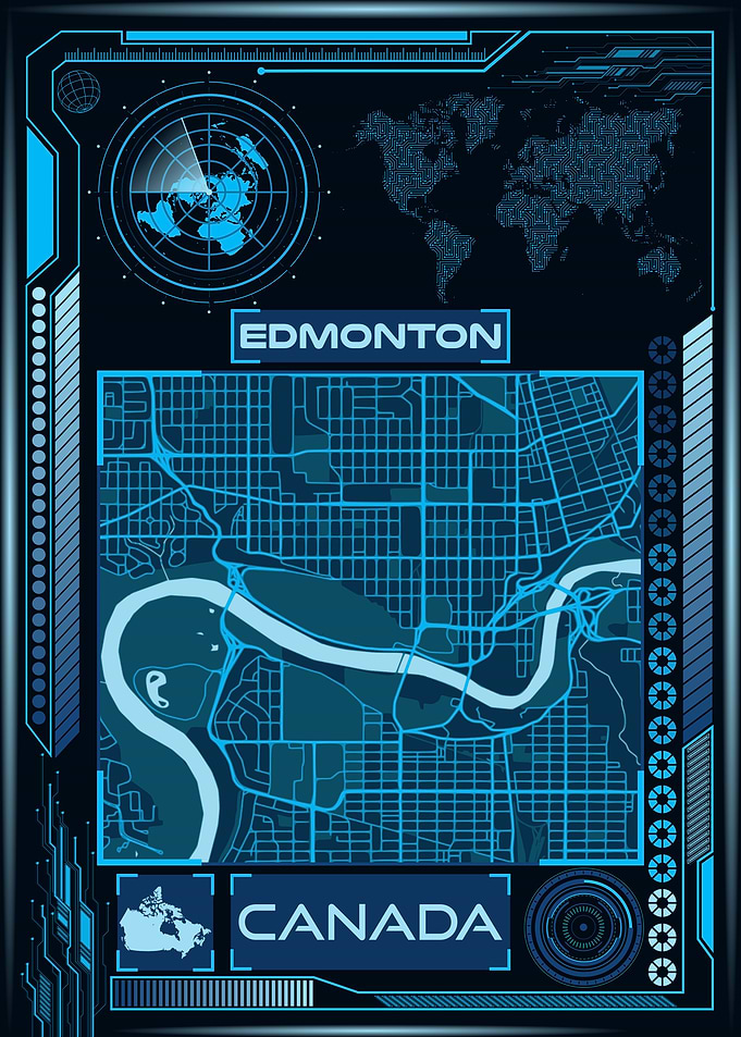 EDMONTON MAP CANADA
