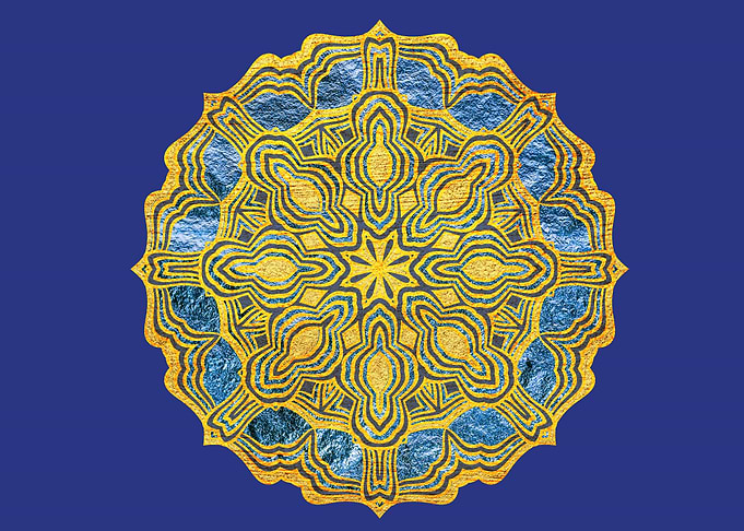 Gold Ethnic Mandala Jewel