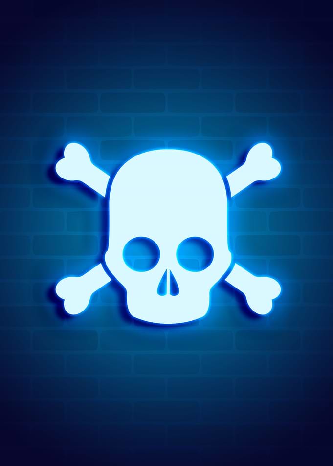 neon skull