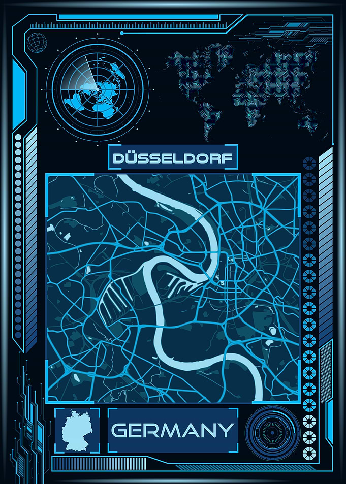 DUSSELDORF MAP GERMANY