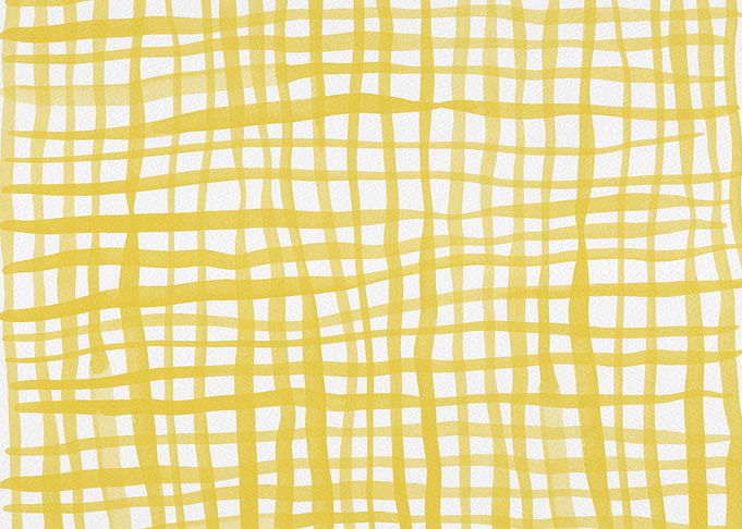 Watercolor gingham yellow