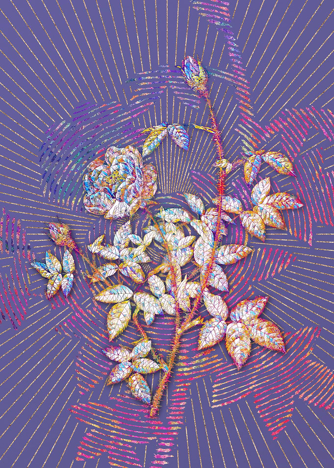 Blooming Moss Rose Mosaic