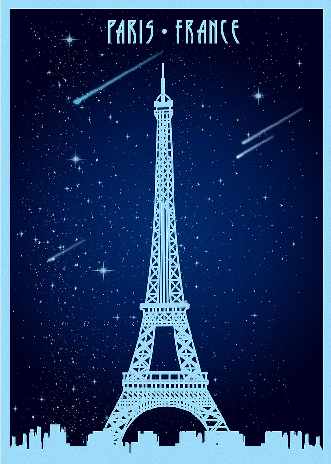 Eiffel Tower Paris Stars