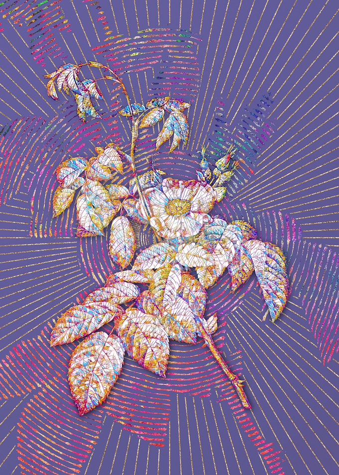Apple Rose Mosaic Flower