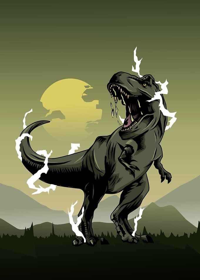 the angry t rex