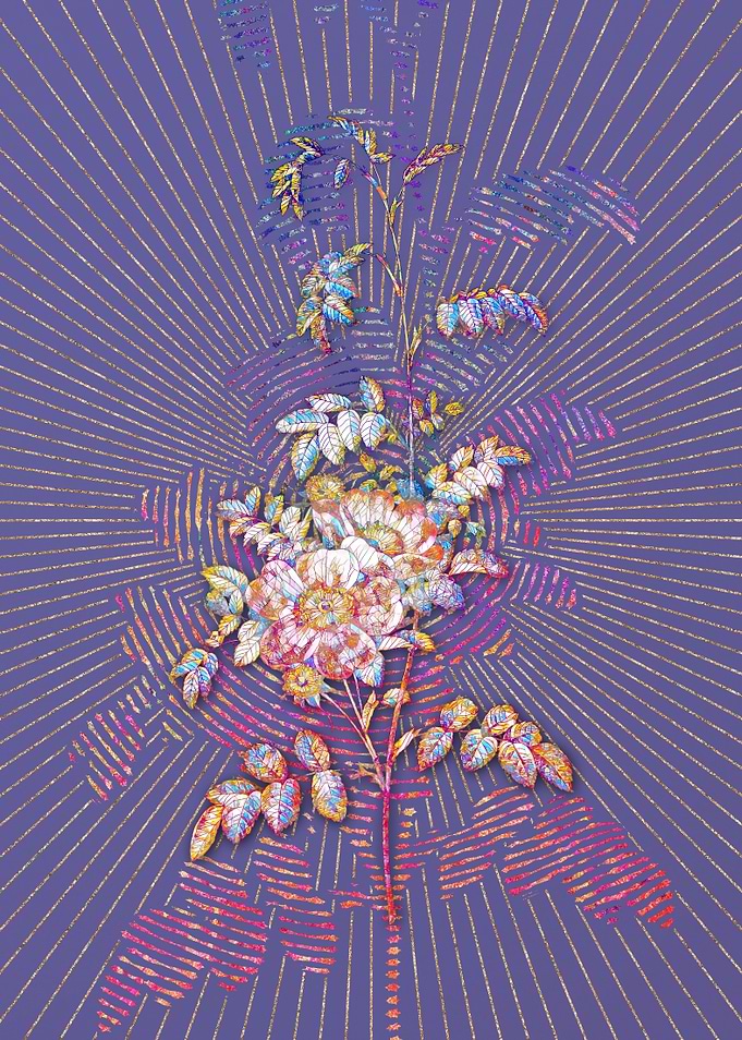 Alpine Rose Mosaic Floral
