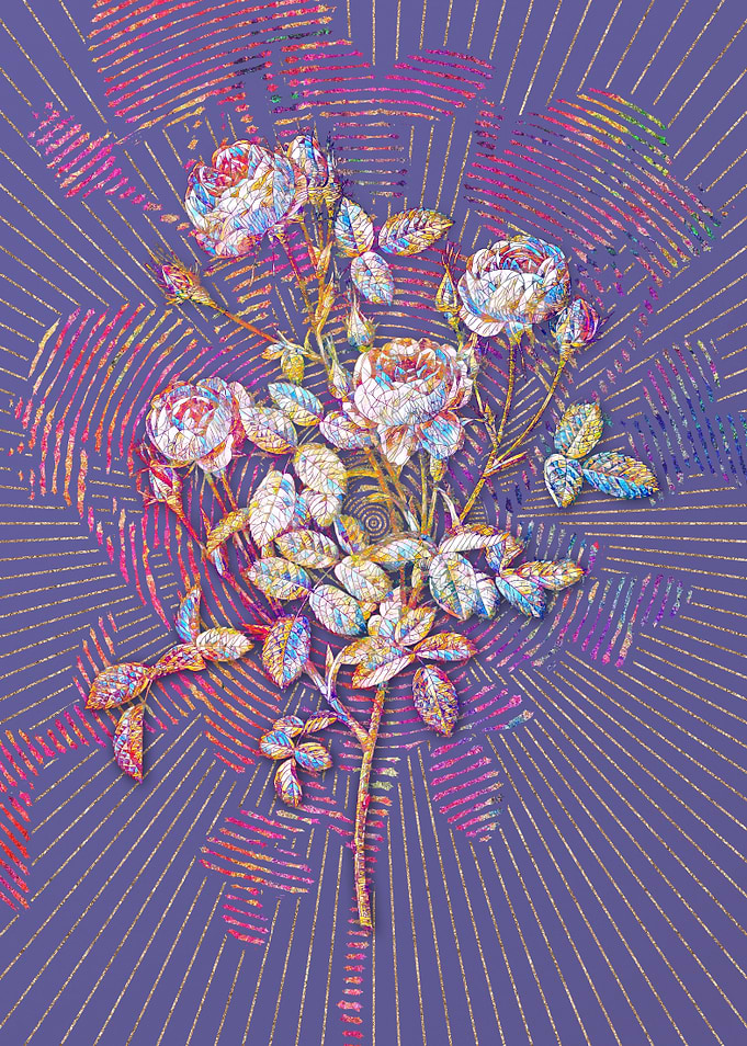 Burgundian Rose Mosaic