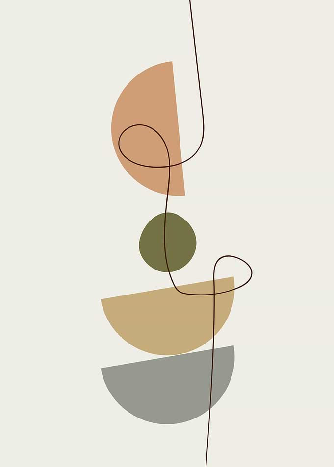 Moon phase Minimalline art