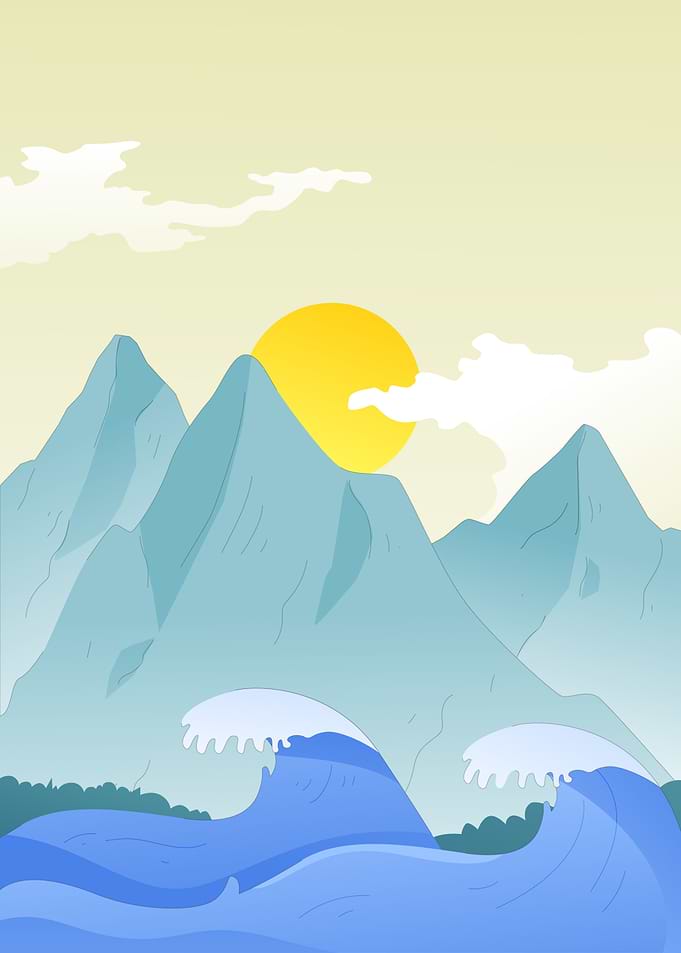 Sunrise in japan