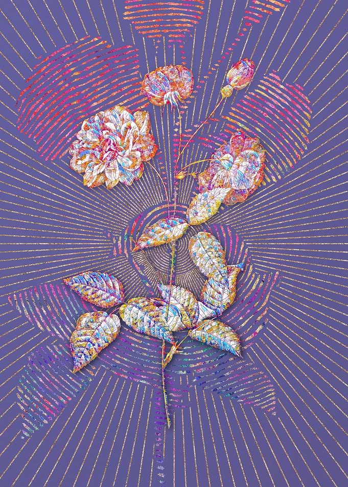 China Rose Mosaic Flower