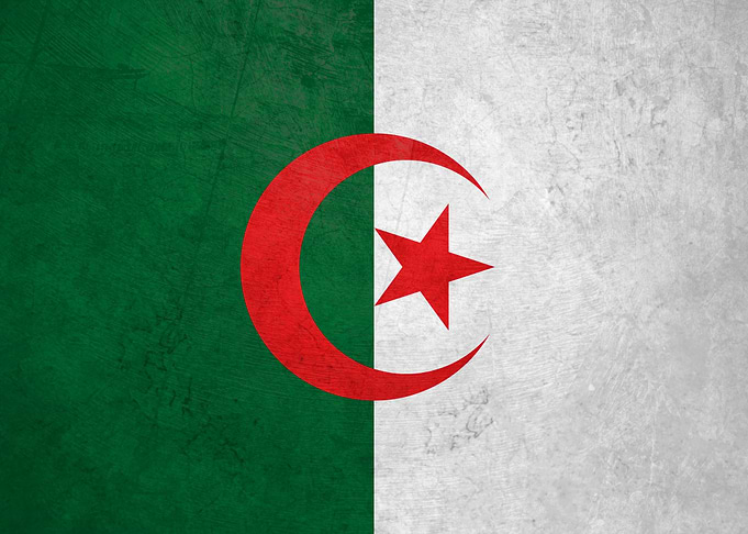 Flag of Algeria on Wall