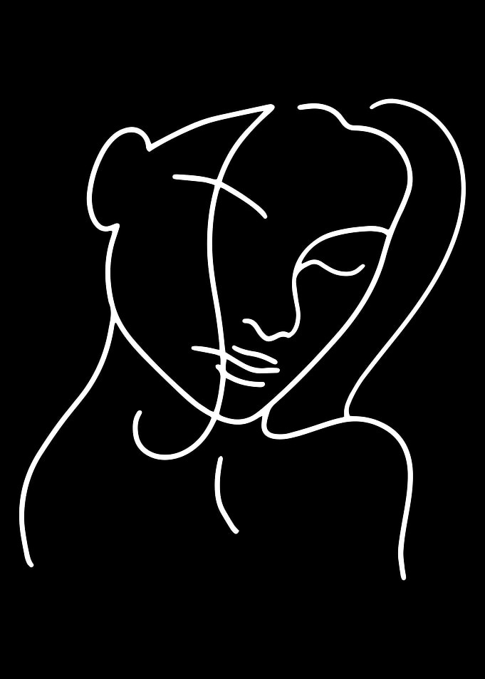 One Line Art Woman
