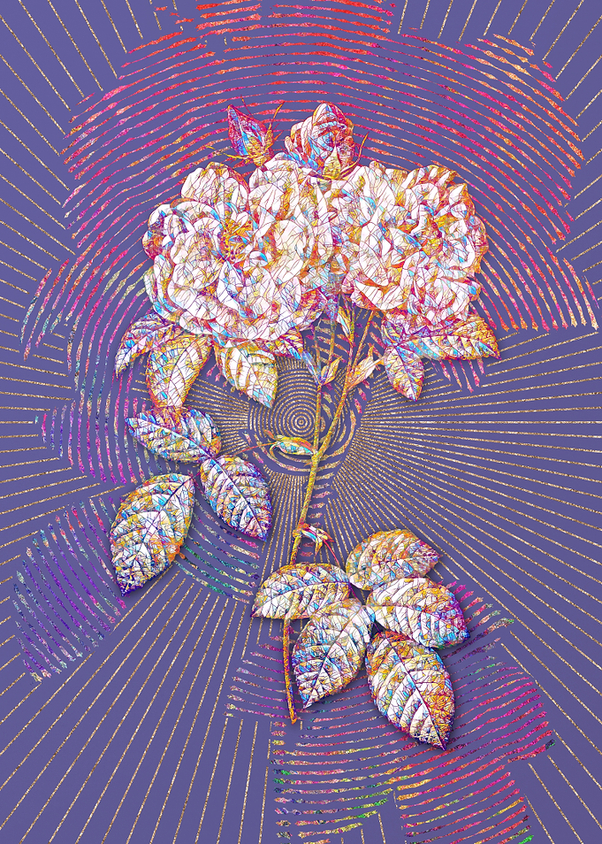 Italian Damask Rose Mosaic