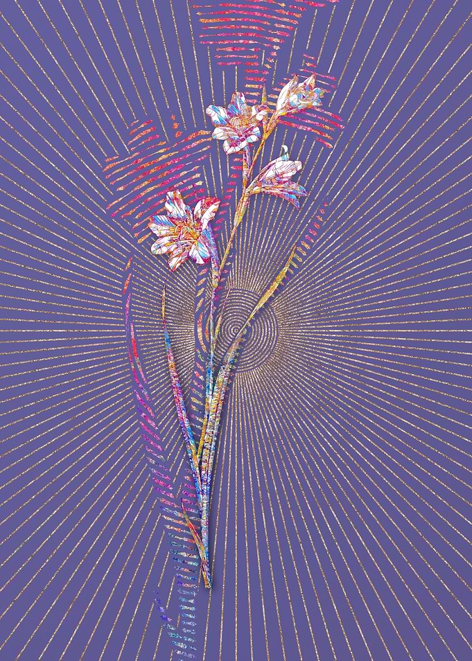 Painted Lady Mosaic Flower