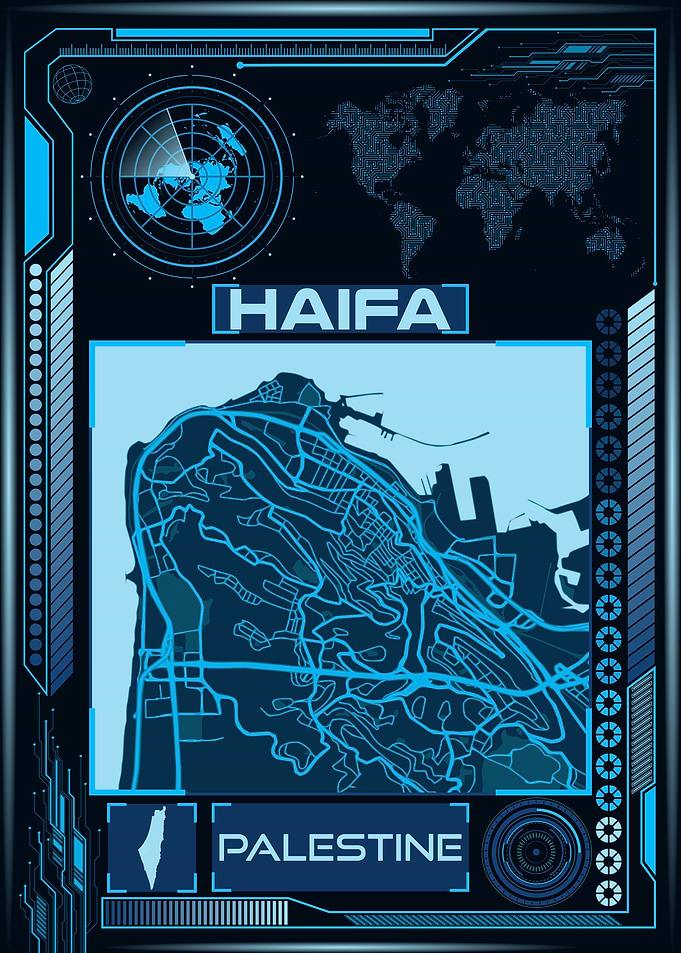 HAIFA MAP PALESTINE