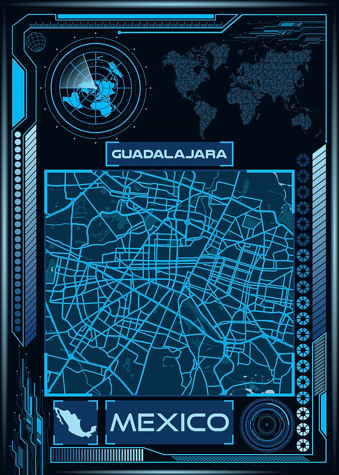 GUADALAJARA MAP MEXICO