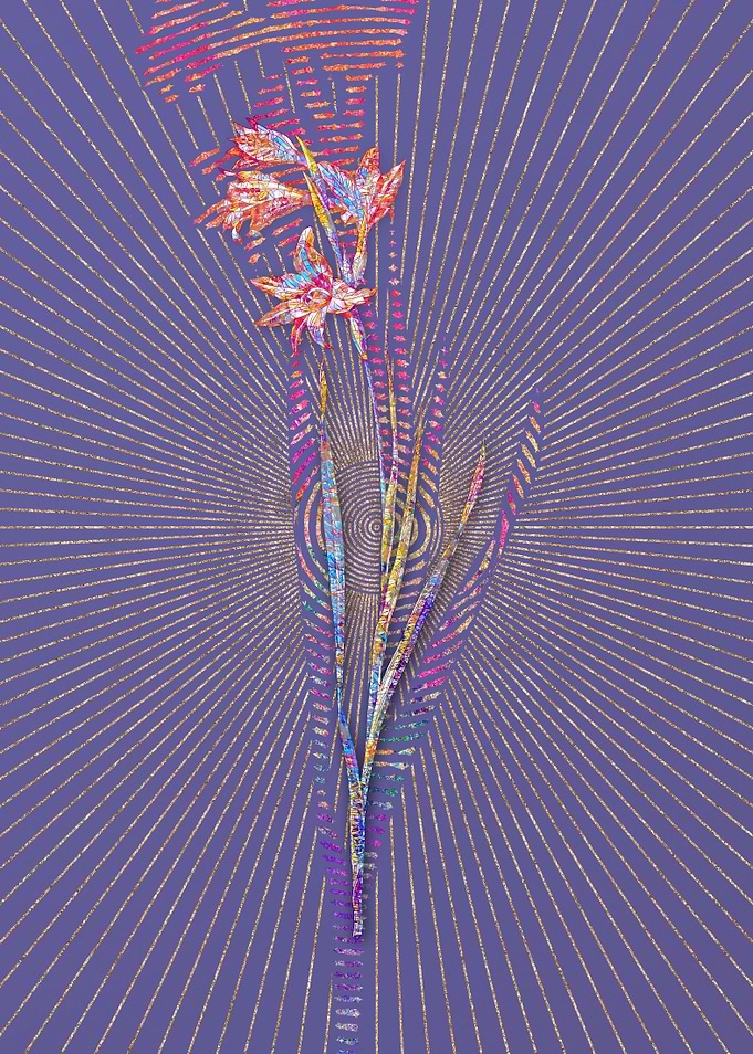Painted Lady Mosaic Flower