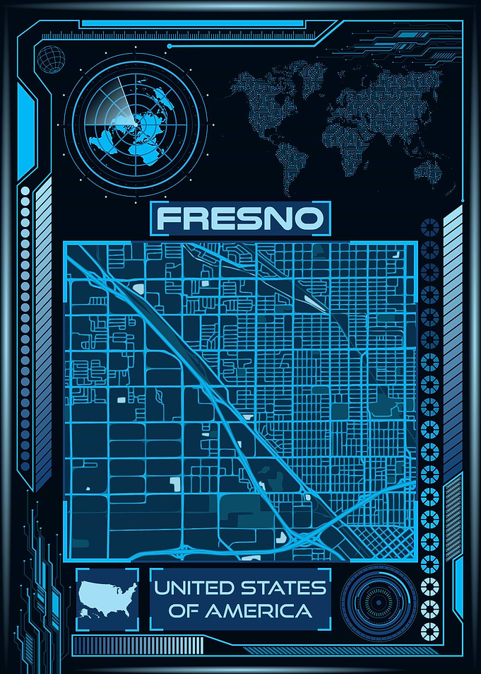 FRESNO MAP USA