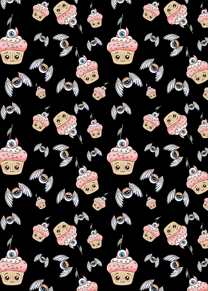 Weirdcore Kawaii Cupcake
