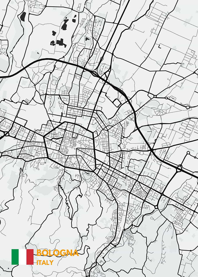 Bologna maps art