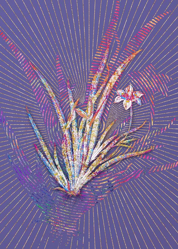 Lily Mosaic Botanical Art