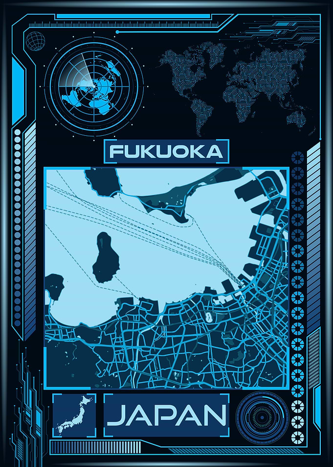 FUKUOKA MAP JAPAN