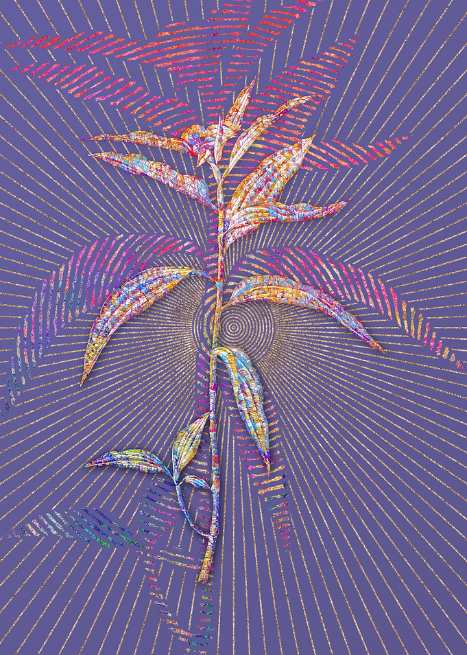 Dayflower Mosaic Botanical