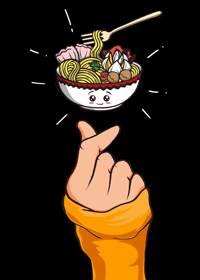 Kpop Finger Heart Ramen
