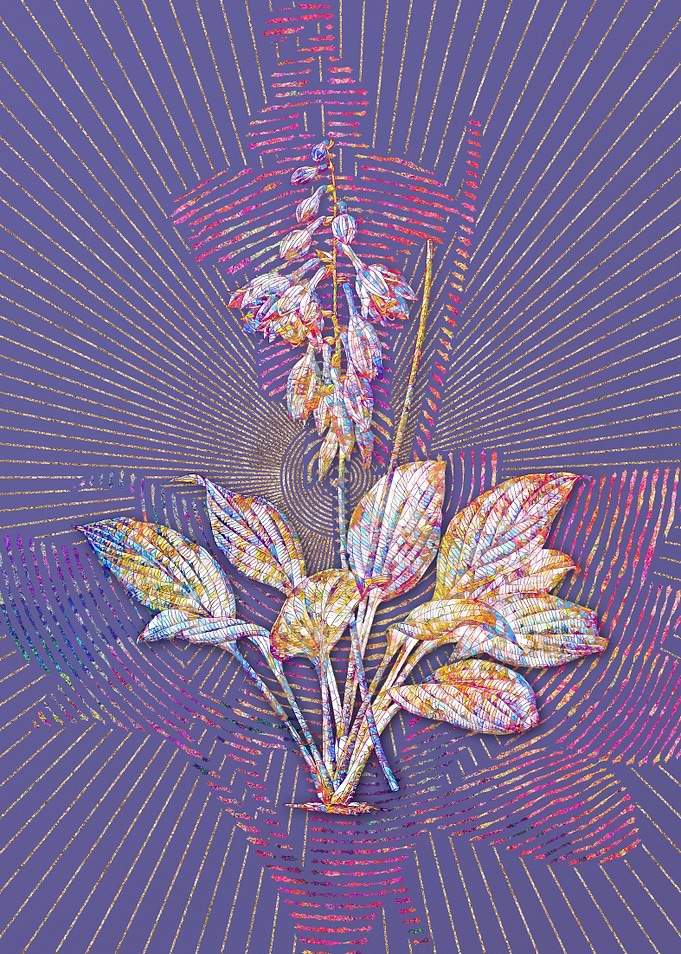 Daylily Mosaic Botanical 2