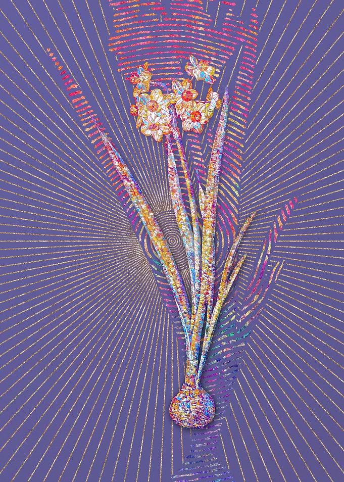 Daffodil Mosaic Floral 1