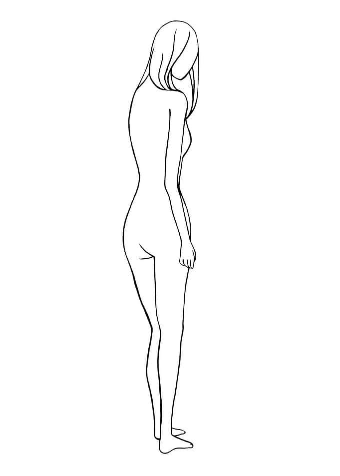 One Line Art Woman