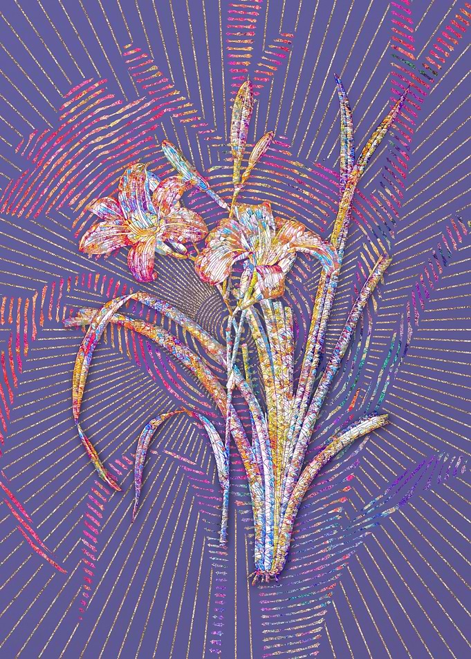 Orange Day Lily Mosaic