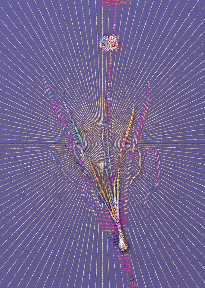 Mouse Garlic Mosaic Flower