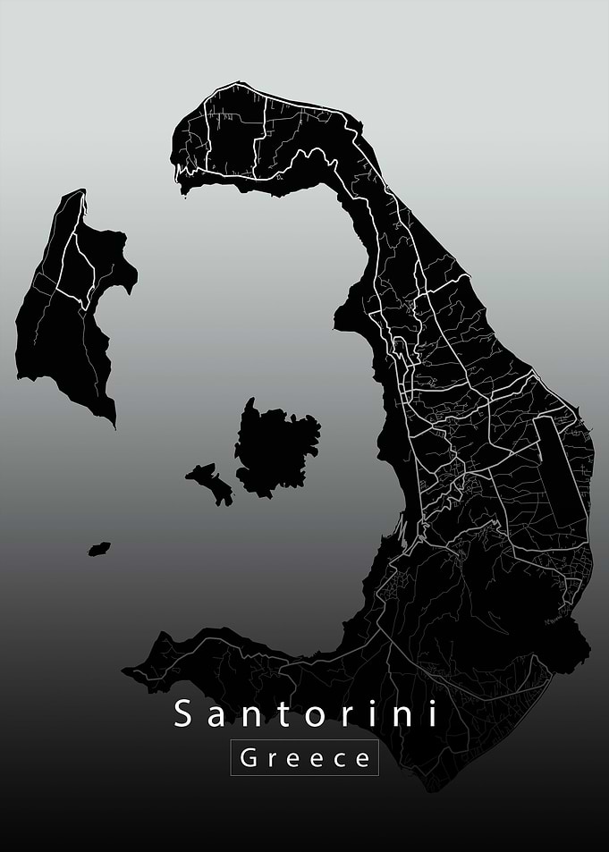 Santorini Island Map