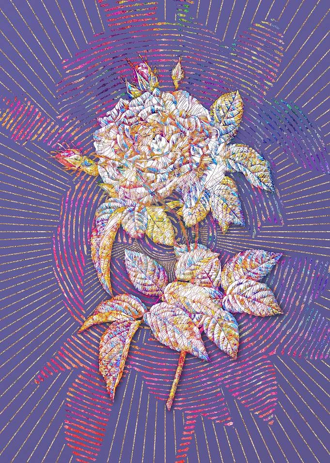 Pink French Rose Mosaic