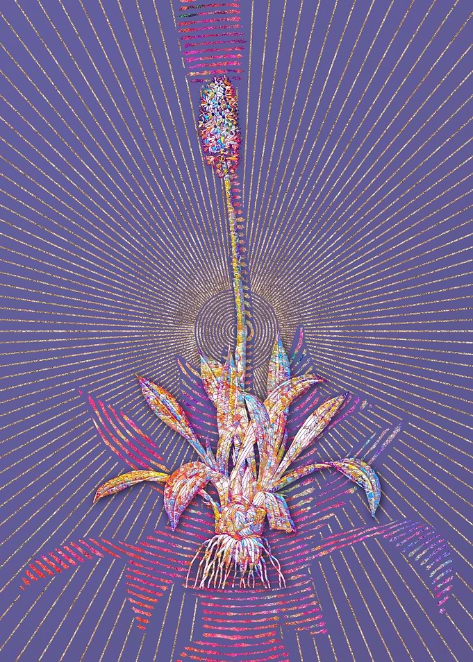 Swamp Pink Mosaic Flower