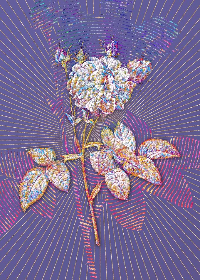Pink Agatha Rose 2 Mosaic