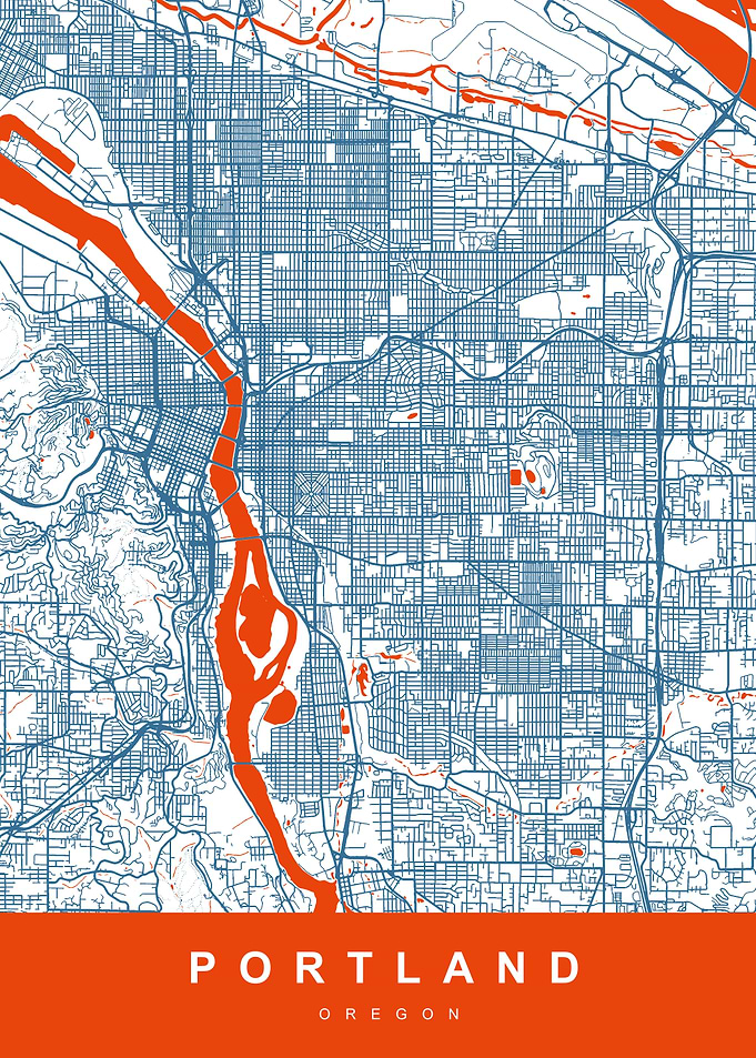 PORTLAND Map OREGON
