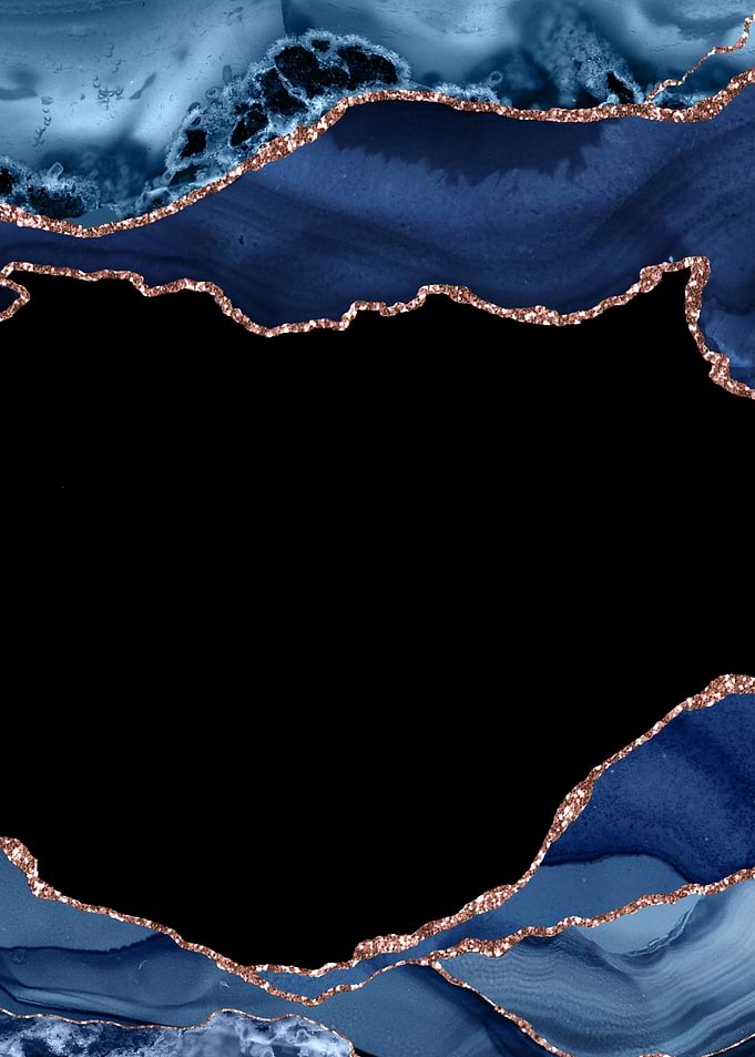 Navy Rose Gold Agate 18