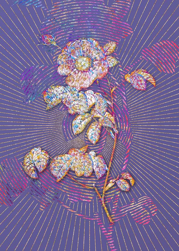 Rose Mosaic Botanical