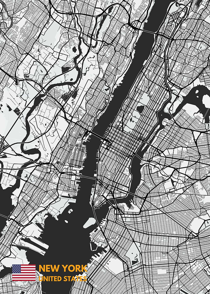New York maps art