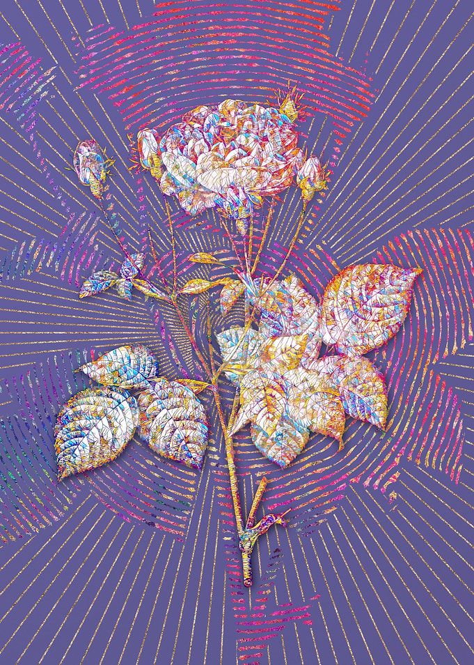 Pink French Roses Mosaic
