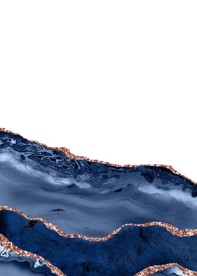 Navy Rose Gold Agate 20