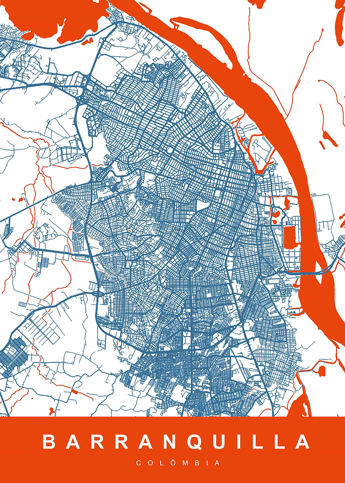 BARRANQUILLA Map COLOMBIA