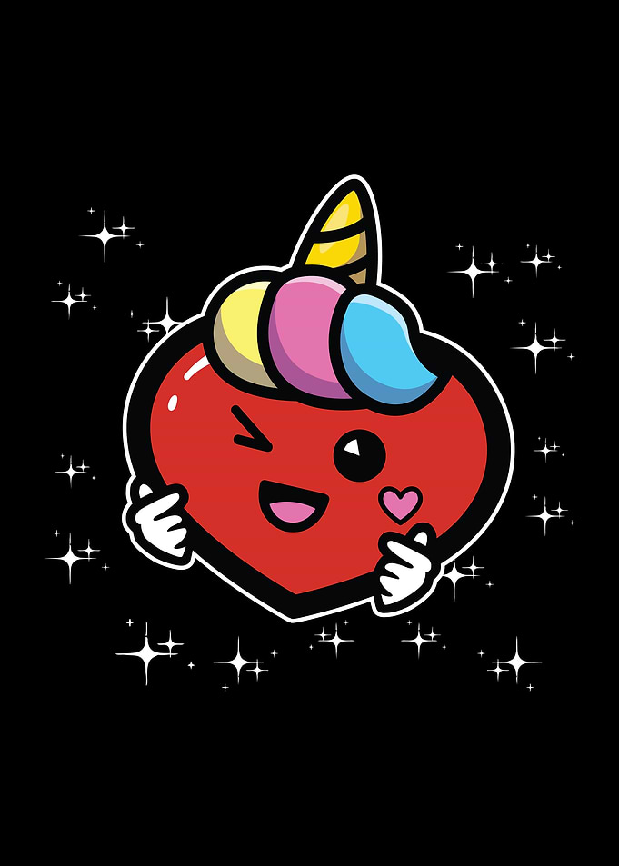 Cute Unicorn Heart