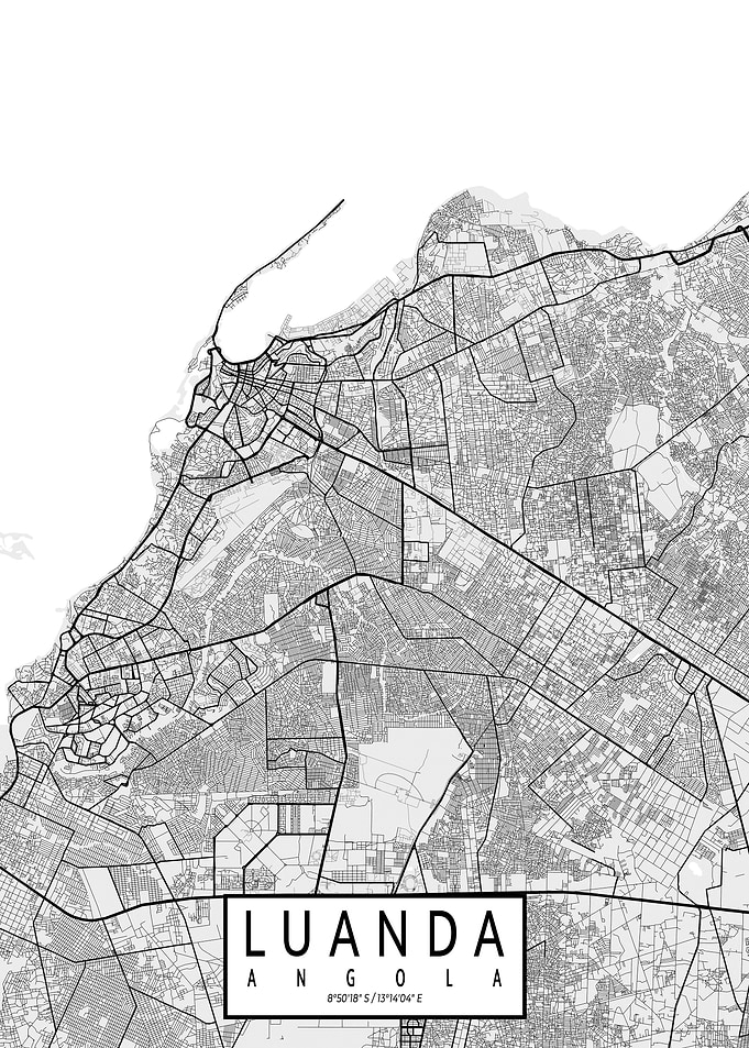 Luanda City Map Light