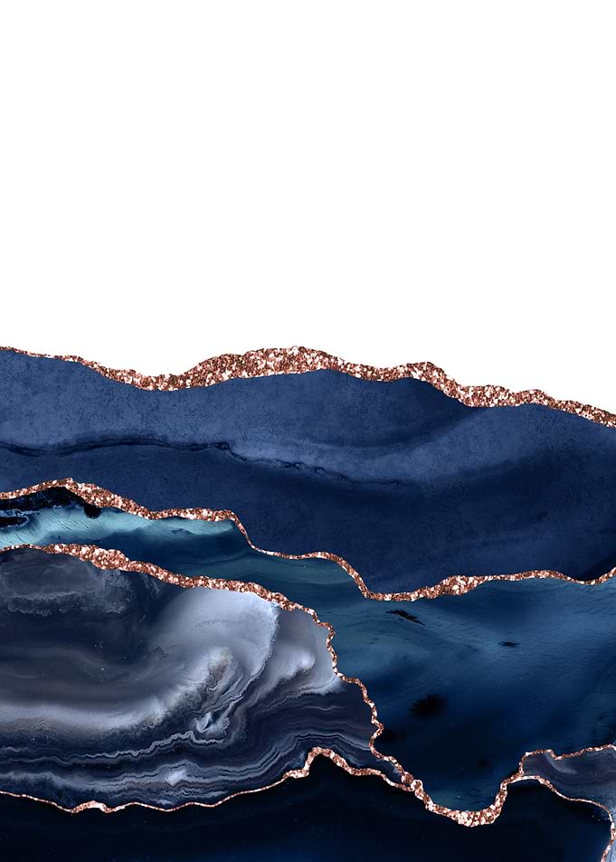 Navy Rose Gold Agate 21