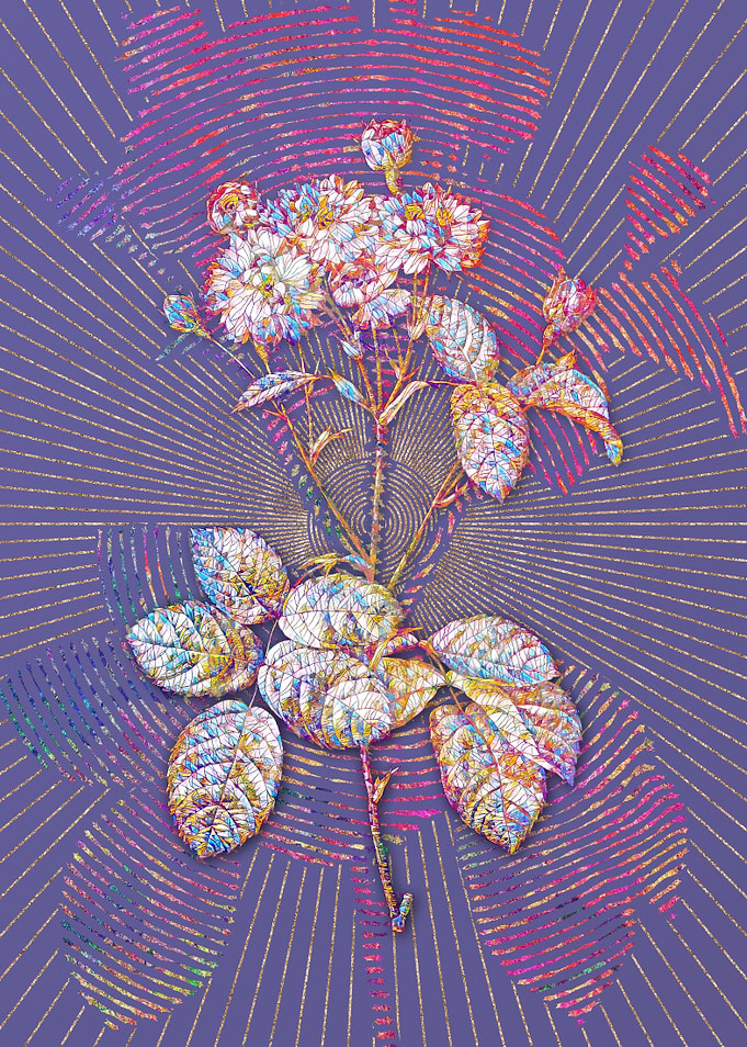 Pink Rosebush Mosaic 2