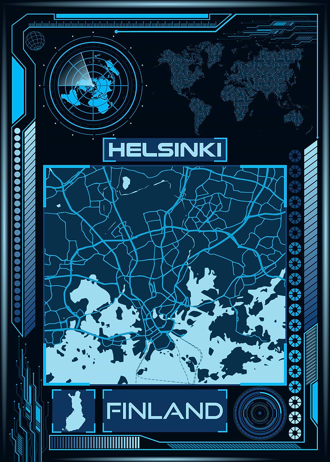 HELSINKI MAP FINLAND